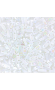 Miyuki quarter tila 5x1.2mm beads - White pearl ab QTL-471